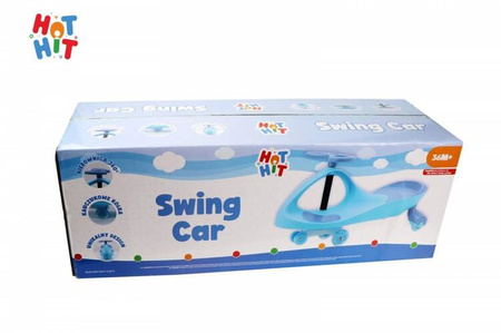 Jeździk Grawitacyjny Swing Car- Kauczukowe Koła LED różowy