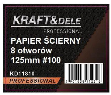 Papier ścierny 50szt. krążek 125mm na rzep KD11810 - KRAFT&DELE