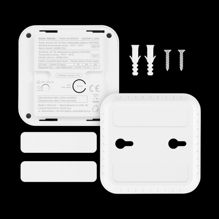 Czujnik czadu, tlenku węgla Kruger&Matz Connect S10 Tuya PN-EN50921