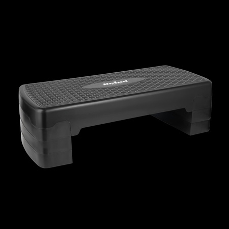 Step do aerobiku i ćwiczeń fitness, 3 stopnie, 68cm, czarny, REBEL ACTIVE