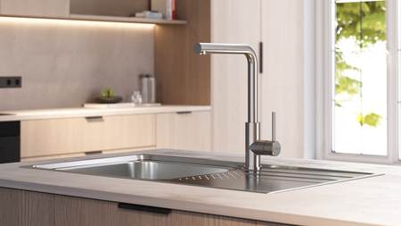 Bateria kuchenna z wyciąganą wylewką UNI 9331 INOX TEKA