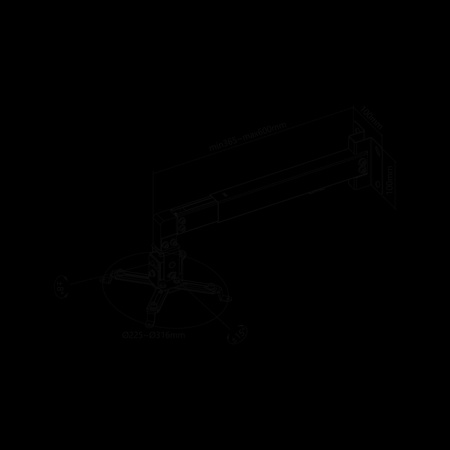Uchwyt do projektorów do ściany/sufitu