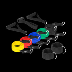 Zestaw gum oporowych do ćwiczeń - Power Tube Set , 5-30 kg, 5 gumy, REBEL ACTIVE