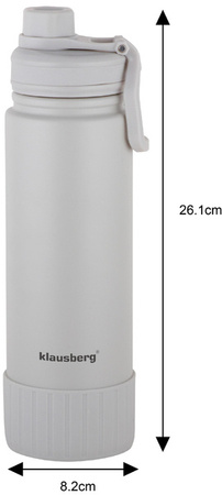 Kubek termiczny, beżowy, 720ml Klausber KB-7640