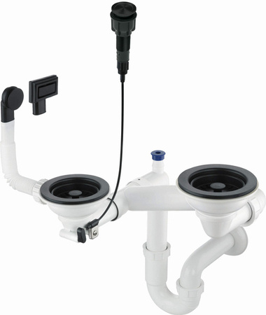 Syfon do zlewozmywaka granitowego 1.5- i 2-komorowego - Space-Saver (ZXY N983) - Deante