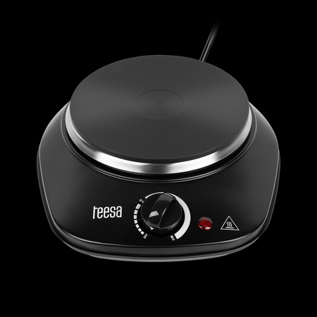 Kuchenka elektryczna przenośna pojedyncza czarna 1000W