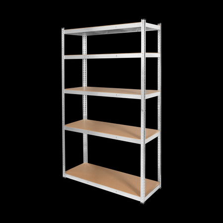 Regał metalowy magazynowy 205x120x45 srebrny Rebel
