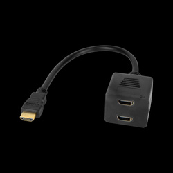 Adapter wtyk HDMI - 2x gniazdo HDMI 20 cm