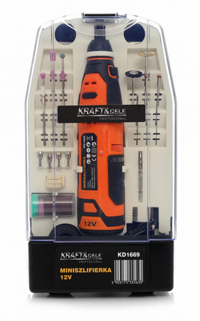 MINI SZLIFIERKA 12V + AKCESORIA KD1669 - KRAFT&DELE