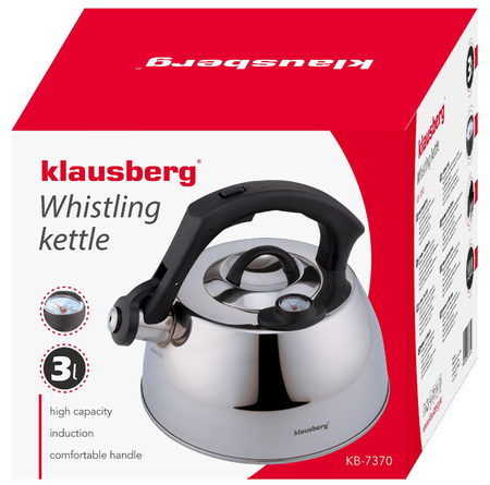 Czajnik 3L, srebrny, Klausberg KB-7370