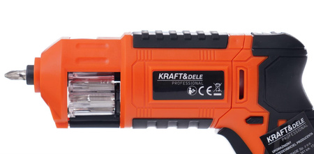 Wkrętarka AKU 1300mAh LED + Bity KD1574 - KRAFT&DELE