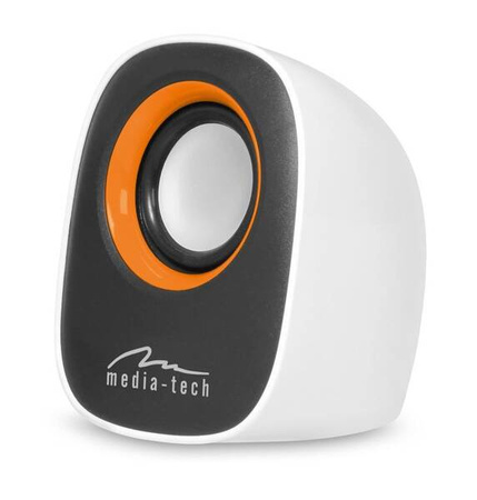 IBO - Głośniki stereofoniczne zasilane z portu USB, RMS 6W, regulacja glośności, białe