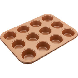 Forma na babeczki LT3092 12 MUFFIN 35,5X26,5 COPPER LAMART