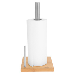 Stojak na ręcznik papierowy, stal- bambus, Kinghof KH-3921