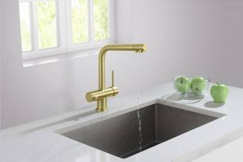 Crystal - mosiądz antyczny bateria 4 drożna Blue Water