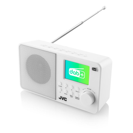 Radio DAB JVC RA-E611W-DAB białe (4975769471520) - JVC