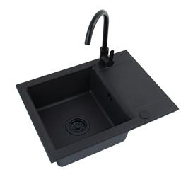 MEGA zestaw Zlew+ bateria + syfon onyx Alveus