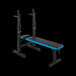 Ławka treningowa prosta regulowana ze stojakami REBEL ACTIVE