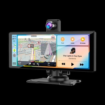 Stacja multimedialna 10&quot; Android Auto Apple Carplay z DVR i kamerą cofania Kruger&Matz