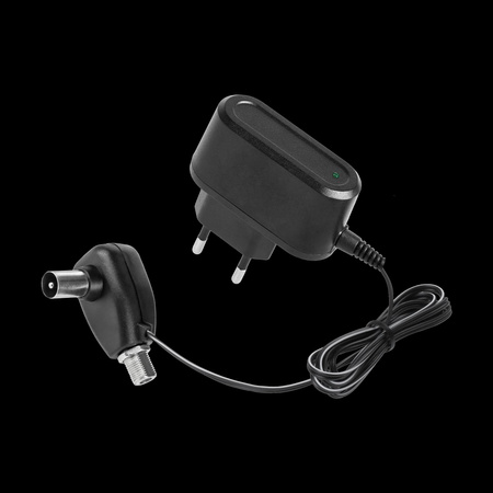 Zasilacz antenowy elektroniczny z gniazdem &quot;F&quot; 12V 300mA