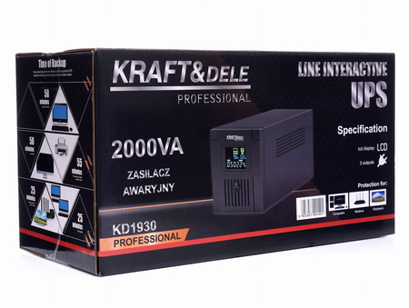 Zasilacz awaryjny UPS 2000VA LCD KD1930 - KRAFT&DELE