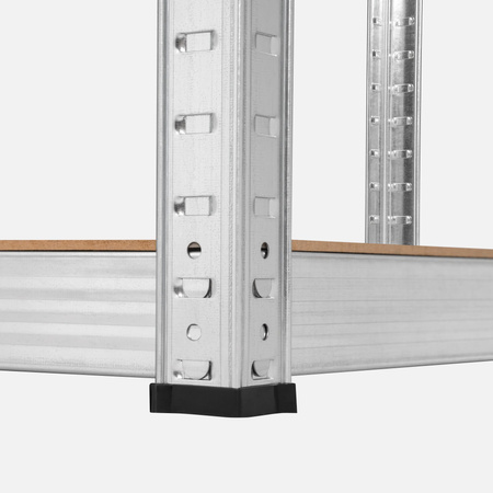Regał metalowy magazynowy narożny 180x40x70 srebrny Rebel