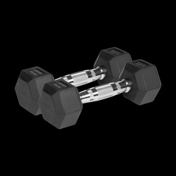 Hantle żeliwne gumowane HEX 2x3 kg REBEL ACTIVE