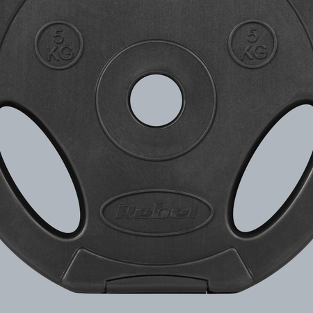 Zestaw obciążeń bitumicznych 4x5kg, otwór 31mm, talerz z uchwytami, REBEL ACTIVE