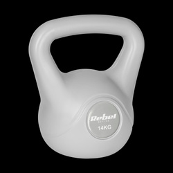 Kettlebell bitumiczny 14 kg szary REBEL ACTIVE