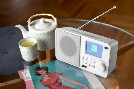 Radio DAB JVC RA-E611W-DAB białe (4975769471520) - JVC