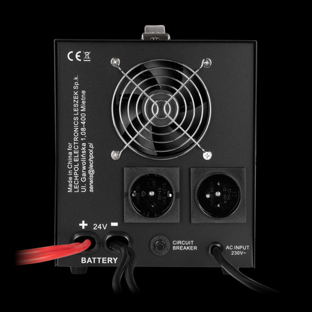 Zasilacz awaryjny KEMOT PROsinus-2600/24-LFP4 przetwornica z czystym przebiegiem sinusoidalnym i funkcją ładowania 24V 230V 2600VA/1800W