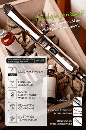CR 2320 Prostownica do włosów - Profesjonalna - z jonizacją