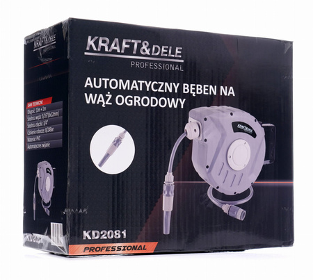 Automatyczny bęben na wąż ogrodowy 10m+1m KD2081 - KRAFT&DELE
