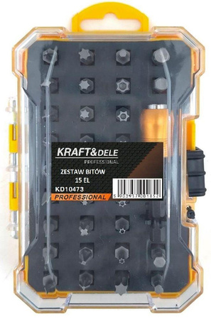 Zestaw bitów 15 el. KD10473 - KRAFT&DELE