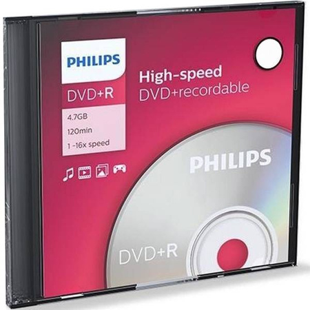 Philips Płyta DVD+R 4,7GB 16X SLIM (BIPLPHI00001N0) - Philips