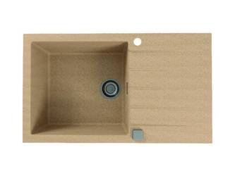 CADIT 40 kol. 55 BEŻOWY (860x500) zlew Granital 1 kom. z syfonem POP-UP 3 1/2" ALVEUS (1132029)