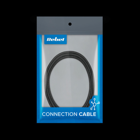 Kabel USB typu C - USB typu C REBEL 100 cm czarny