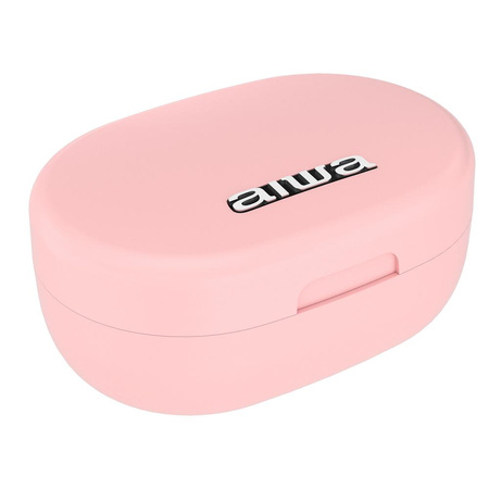 Słuchawki bezprzewodowe dokanałowe AIWA EBTW-150PK różowe (8435256897463) - AIWA