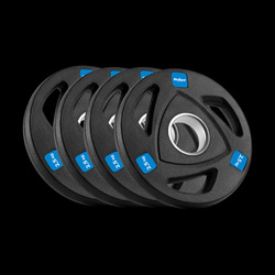 Zestaw obciążeń żeliwnych gumowanych 4x2.5kg, otwór olimpijski 51mm, REBEL ACTIVE