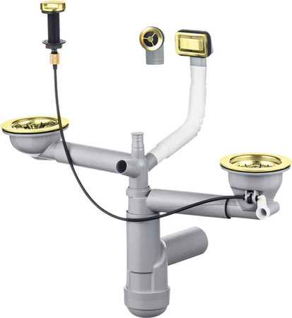 Syfon do zlewozmywaka granitowego 1.5- i 2-komorowego - Space-Saver (ZXY Z912) - Deante