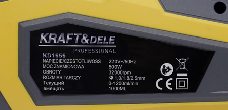 Pistolet natryskowy 500W 1000ml KD1656 - KRAFT&DELE