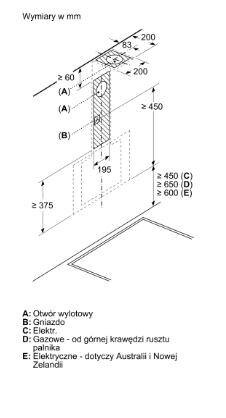 Okap BOSCH DWK65DK20