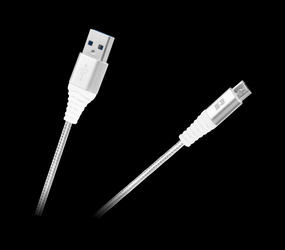 Kabel USB - USB micro REBEL 100 cm biały