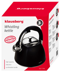 Czajnik tradycyjny 3l, czarny Klausberg KB-7194