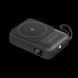 POWERBANK indukcyjny Kruger&Matz 10000 mAh Mag Safe z kablem czarny