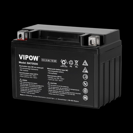 Akumulator VIPOW typ MC do motocykli 12V 9Ah