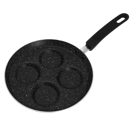 Patelnia do smażenia jajek, aluminium czarny marmurek Ø24cm Kingho KH-3928