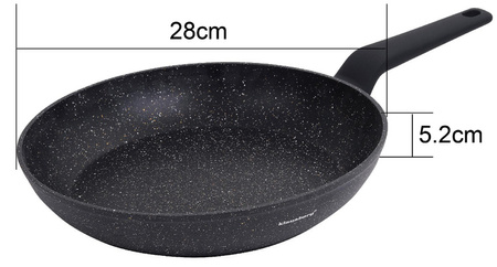 Patelnia, kolor czarny-marmurek, Ø28CM Klausber KB-7665