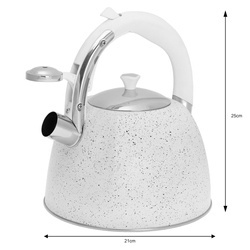 Czajnik tradycyjny 3l, biały marmurek Klausber KB-7261