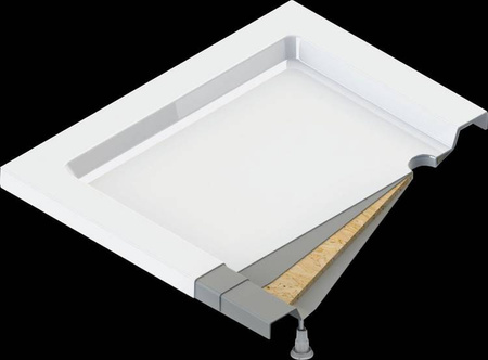 Brodzik akrylowy półokrągły 80 cm (KGJ 054B) - Deante